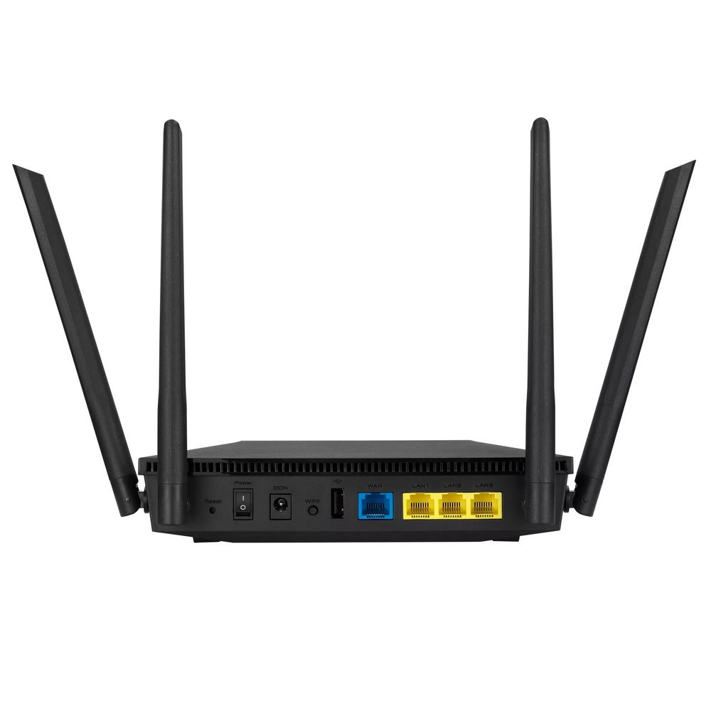 Роутер беспроводной Asus RT-AX53U AX1800 10/100/1000BASE-TX/4G ready черный