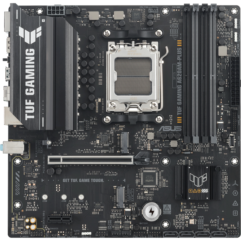 Материнская плата ASUS TUF GAMING A620AM-PLUS, AM5, A620A, 4*DDR5, 4*SATA, 2*M.2, 2*USB 3.2, 4*USB 2