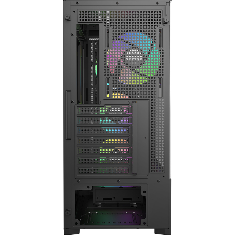 Корпус Ocypus Delta C70 BK ARGB, Midi-Tower, TG, 4x120mm ARGB, 2xUSB-A 3.0 + 1xUSB-C 3.1, E-ATX, ATX