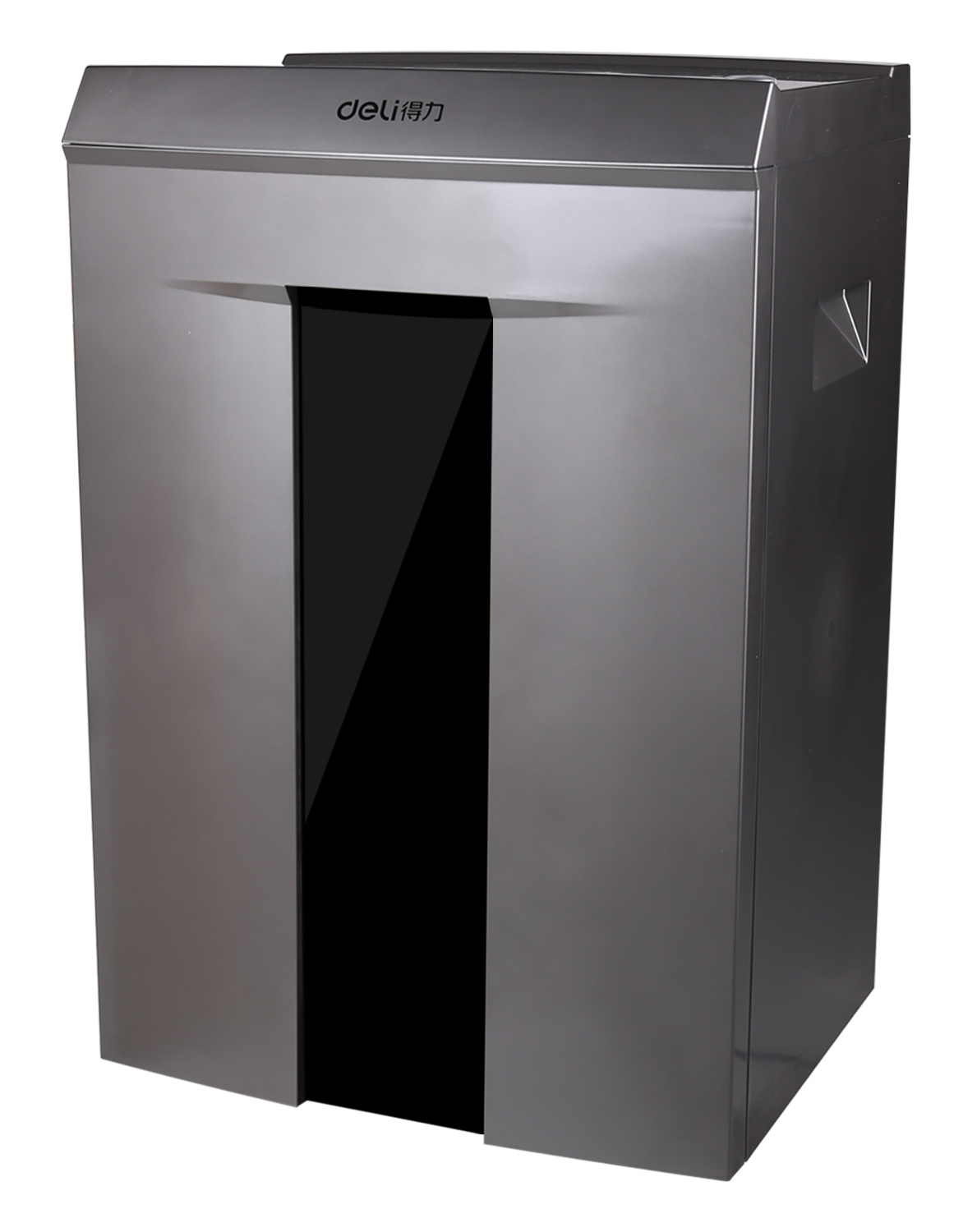 Шредер Deli 9907 серебристый с автоподачей (секр.P-4) фрагменты 8лист. 20лтр. скрепки скобы пл.карты