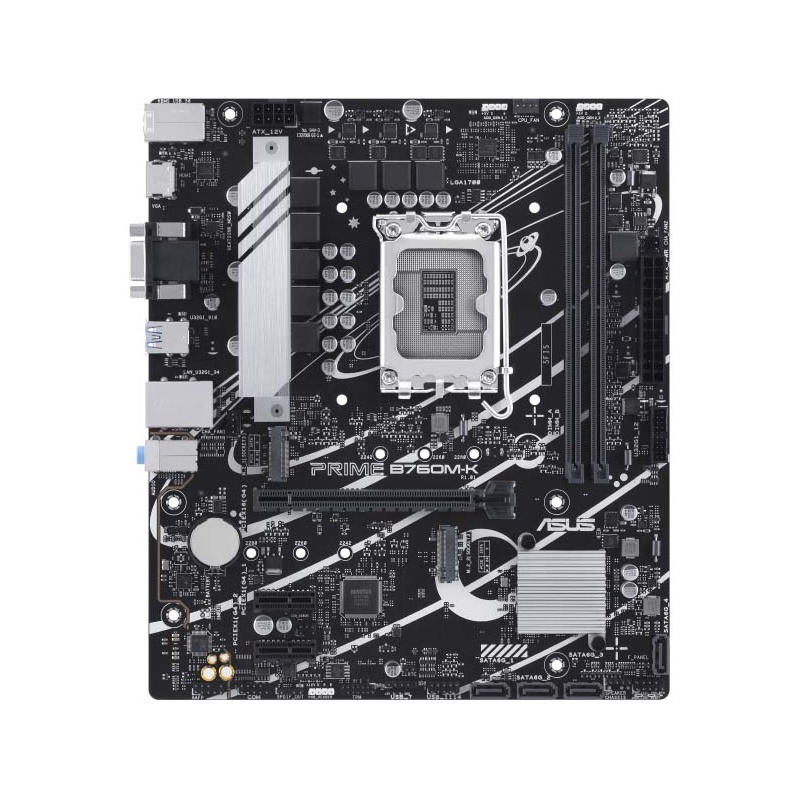 Материнская плата Asus PRIME B760M-K Soc-1700 Intel B760 2xDDR5 mATX AC`97 8ch(7.1) GbLAN RAID+VGA+H
