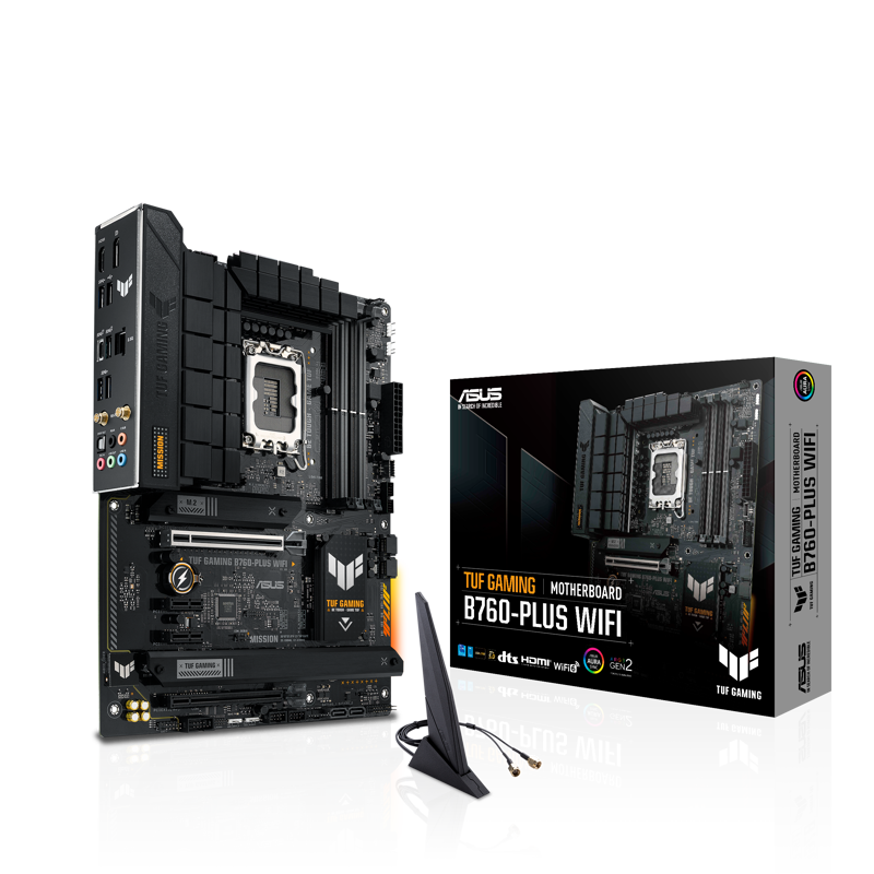 Материнская плата Asus TUF GAMING B760-PLUS WIFI Soc-1700 Intel B760 4xDDR5 ATX AC`97 8ch(7.1) 2.5Gg