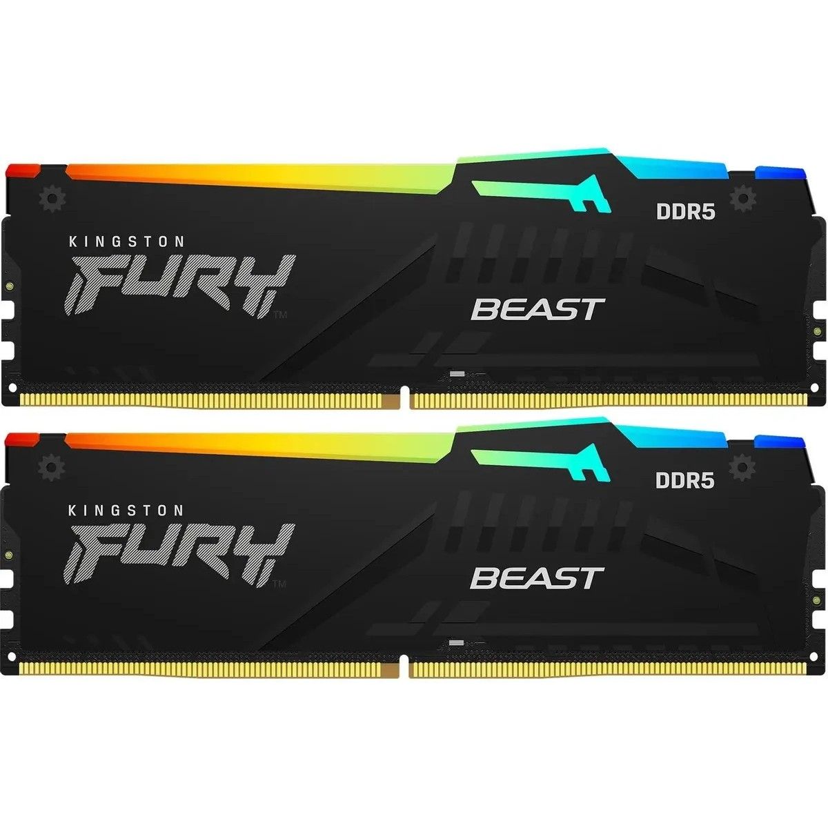 Память DDR5 2x32GB 6000MHz Kingston KF560C36BBE2AK2-64 Fury Beast Black Expo RGB RTL Gaming PC5-4800
