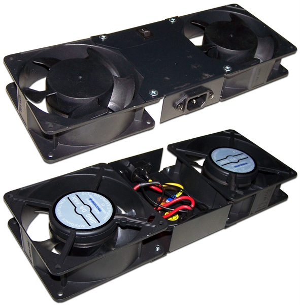 Блок 2-х вентиляторов в крышу настенного шкафа Pro