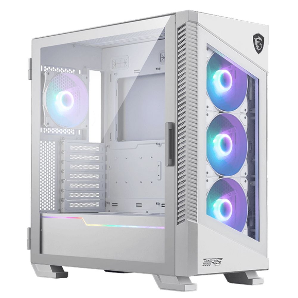 Компьютерный корпус MSI MPG VELOX 100R белый, Global, 2xUSB 3.0, 1xType C, 4x120мм ARGb Fan, ARGb