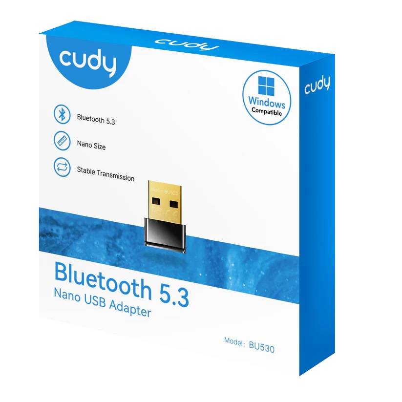 Адаптер беспроводной связи CUDY  BU530  Bluetooth 5.3 Nano USB Adapter, Nano Size, USB 2.0, Windows 