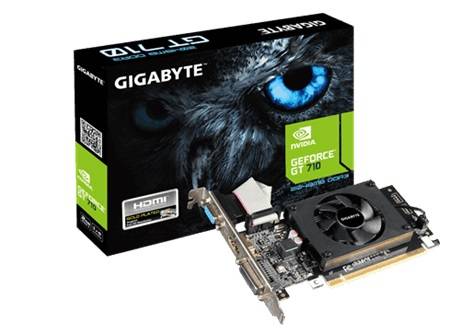 Видеокарта Gigabyte PCI-E 2.0 GV-N710D3-2GL NVIDIA GeForce GT 710 2Gb 64bit DDR3 954/1600 DVIx1 HDMI