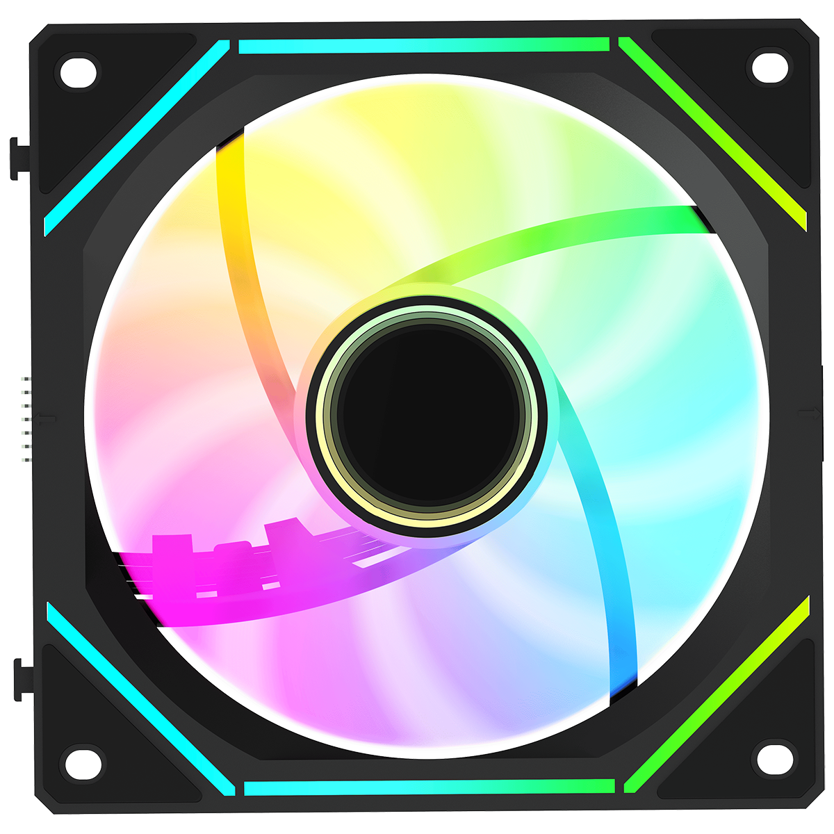 Вентилятор для корпуса Ocypus Gamma F12 UNI BK ARGB 3 IN 1, 3x120x120x25mm, 4-PIN PWM, 800-1800 RPM,