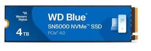 Твердотельный диск 4TB WD Blue SN5000 , NVMe, M.2 2280, PCI-E 4x4 [R/W - 5500/5000 MB/s]