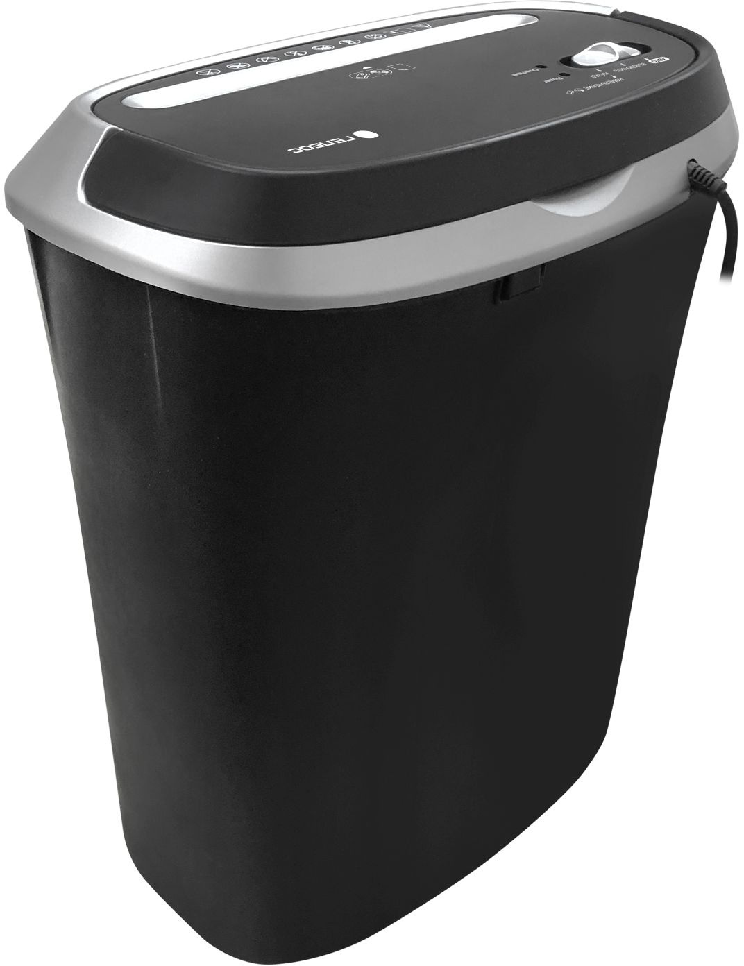 Шредер Heleos УМ30-4 черный/серебристый (секр.P-4) фрагменты 14лист. 30лтр. скрепки скобы пл.карты C