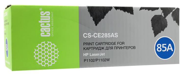 Картридж лазерный Cactus CS-CE285AS CE285A черный (1600стр.) для HP LJ P1102/P1102W/M1130/M1132