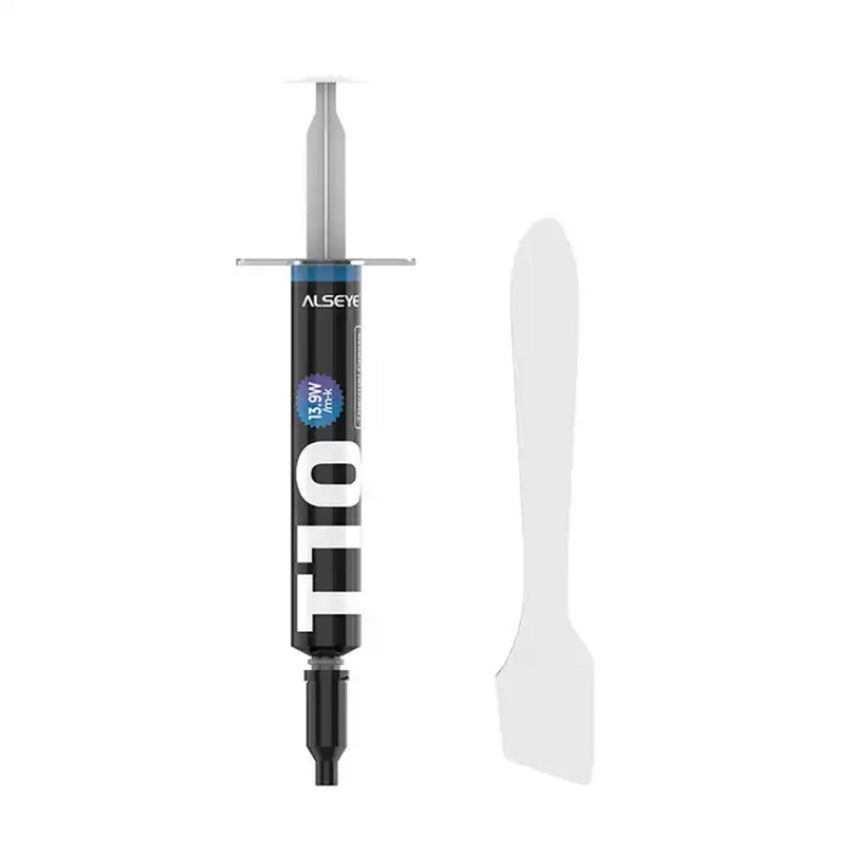 Термопаста ALSEYE T10 Thermal conductivity: 13.9W/m-k
 Color: Gray
 Conductivity: non-conductive spe