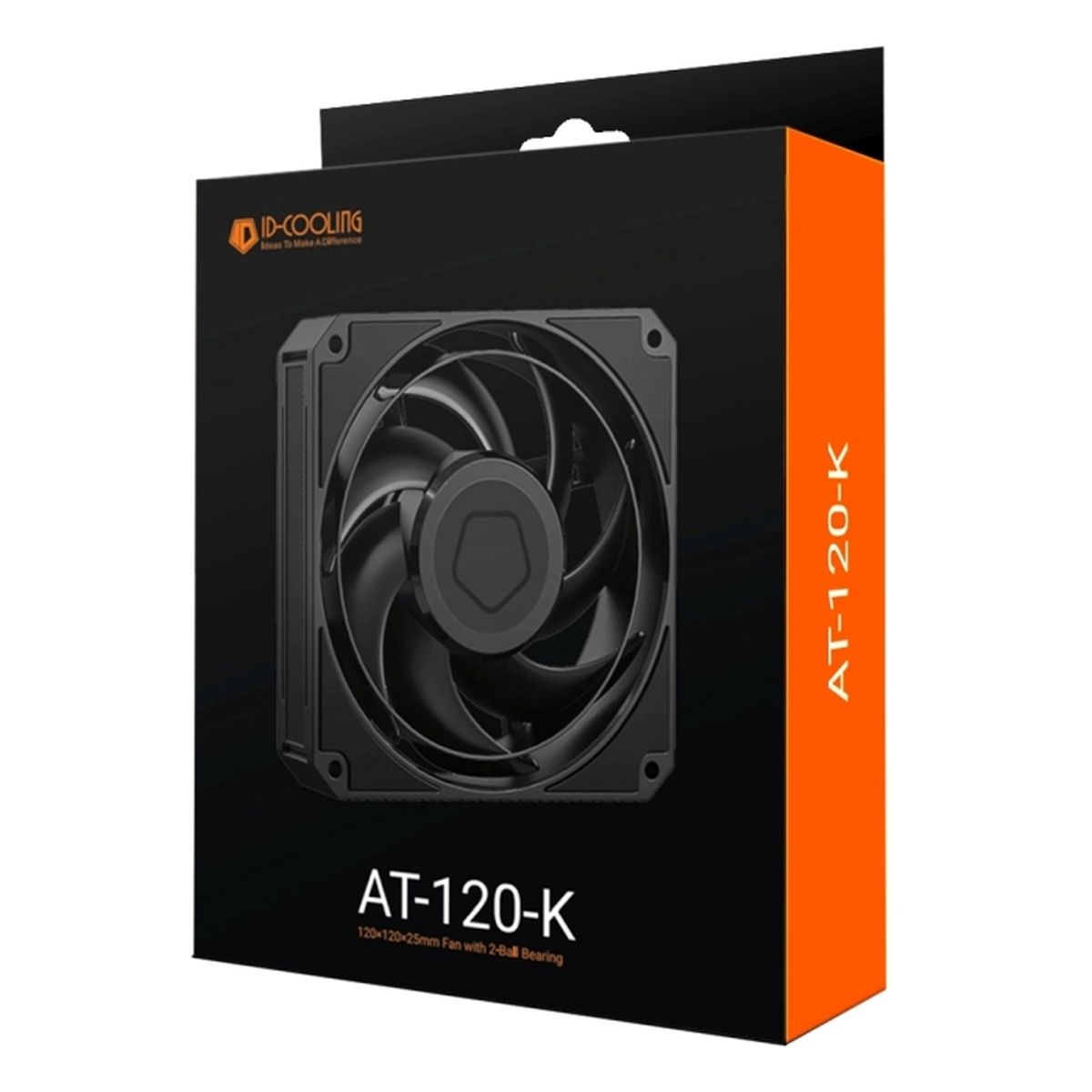Вентилятор в корпус ID-Cooling Fan AT-120-K 2 ball bearing / Black / PWM