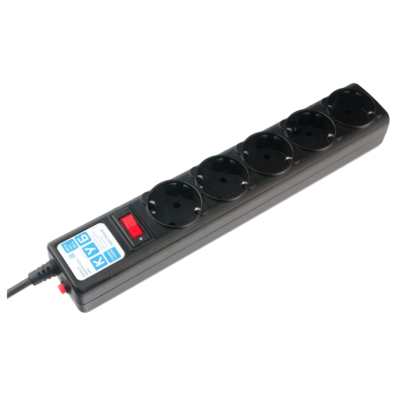 Сетевой фильтр Powercube SPG5-C2 1.9м (5 розеток) черный (коробка)