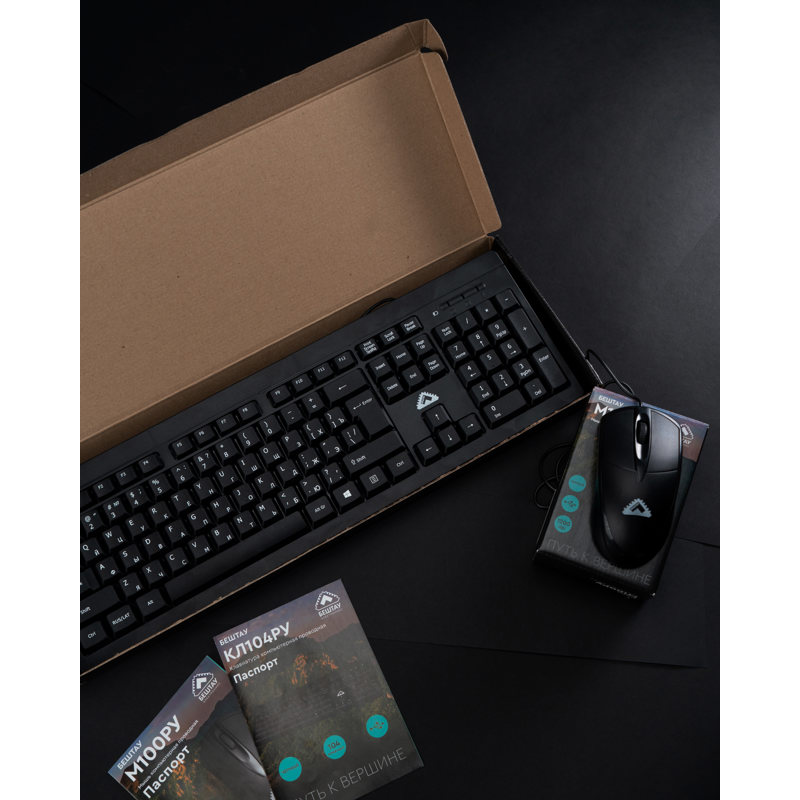 Клавиатура Бештау КЛ104РУ черный USB кабель 1.8м