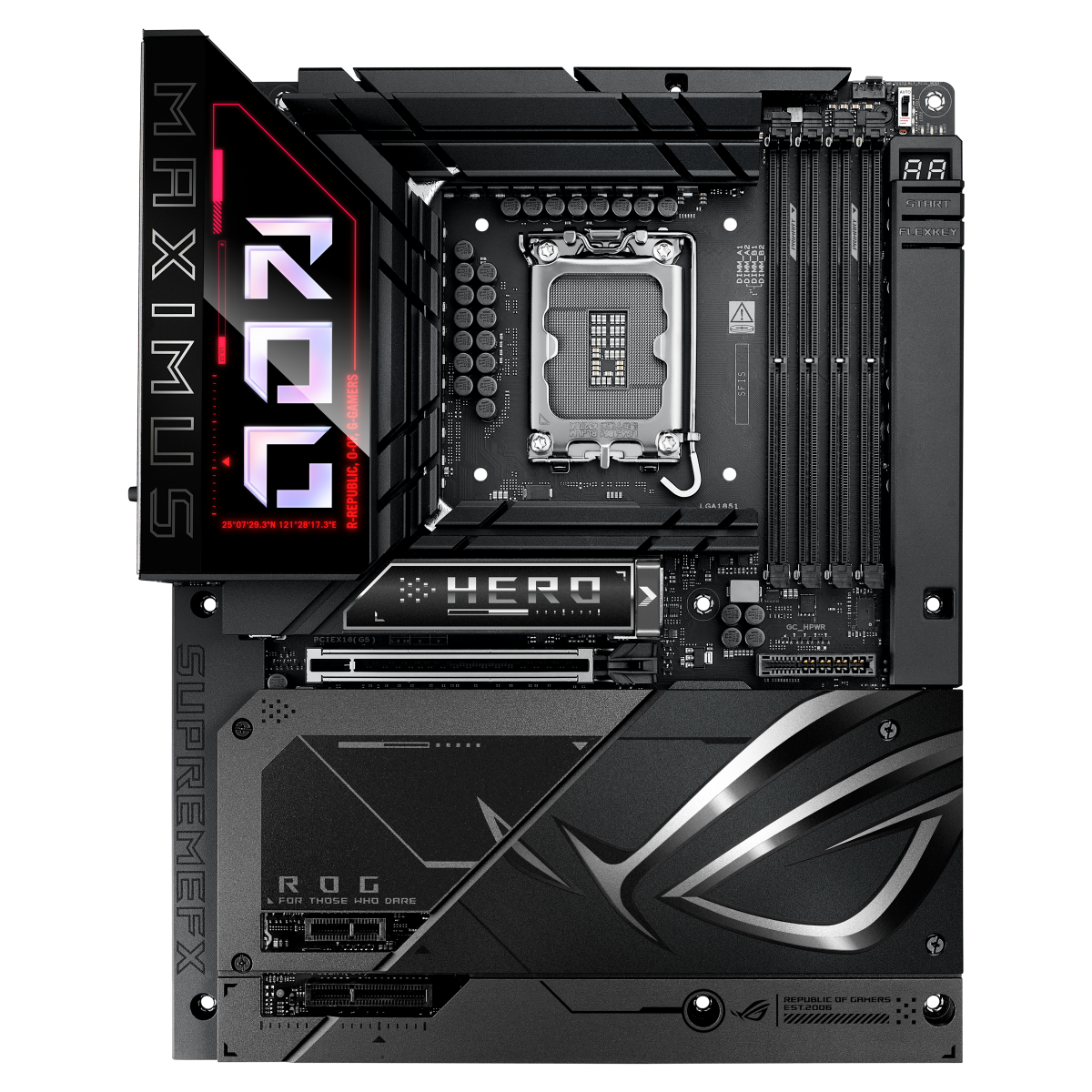Материнская плата ASUS ROG MAXIMUS Z890 HERO BTF LGA1851 ATX 4хDDR5 PCIEx16 PCIEx4 PCIEx1 6xM.2 2xTh