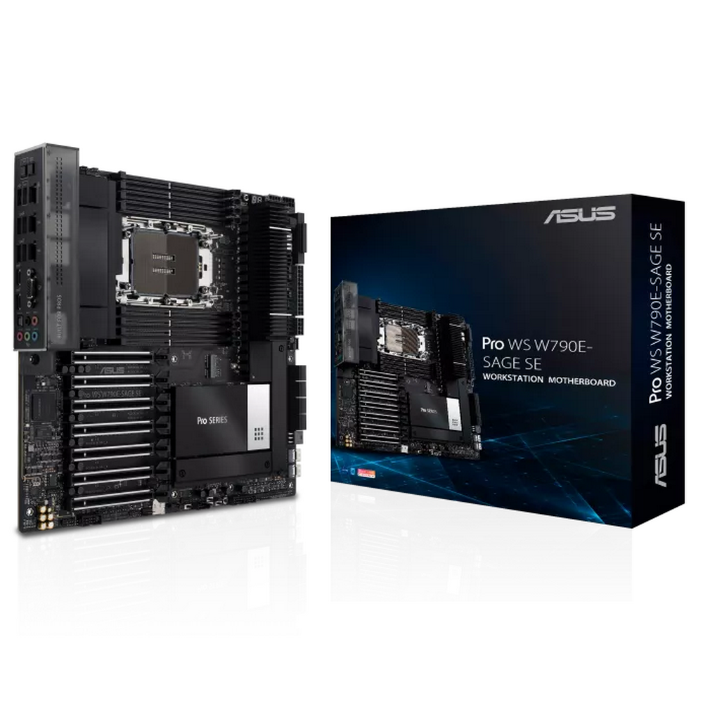 Материнская плата ASUS PRO WS W790E-SAGE SE LGA4677 EEB 8xDDR5 7xPCIEx16 3xM.2 2xUSB-C VGA GLAN 10GL