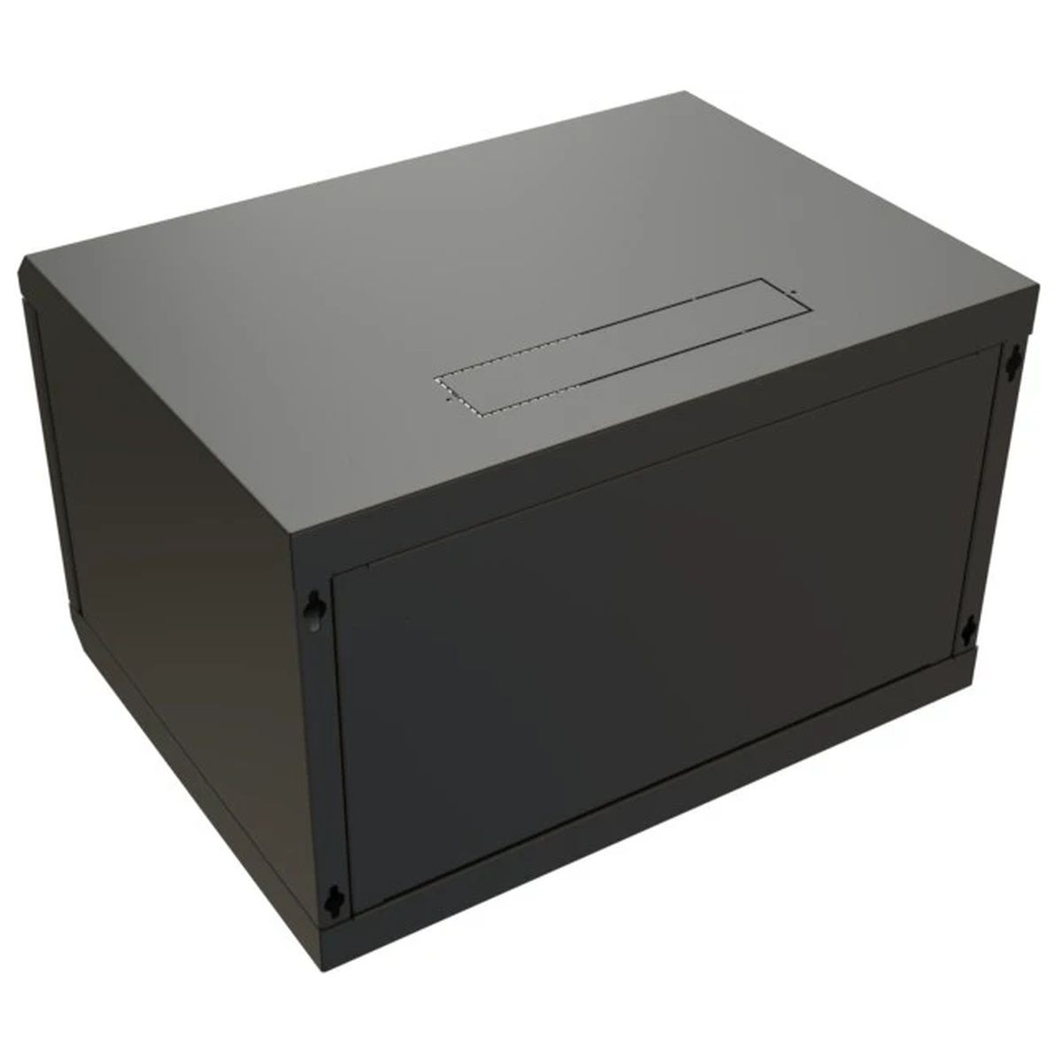 Шкаф коммутационный WRline (WR-TW-0945-SR-RAL9004) настенный 9U 600x450мм пер.дв.металл 2 бок.пан. 6