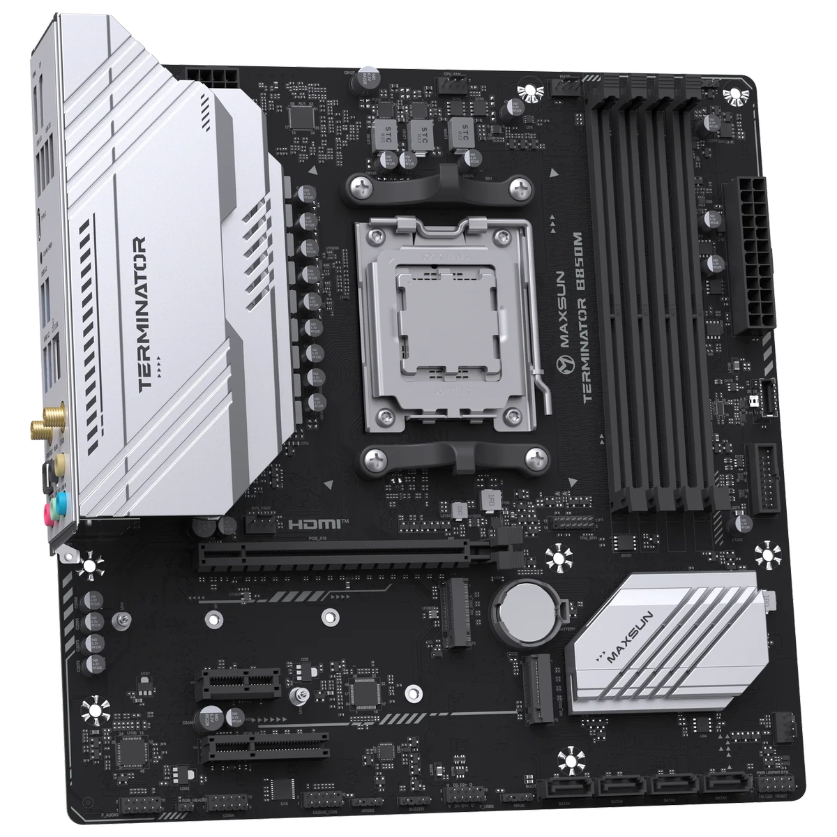 Материнская плата Maxsun MS-Terminator B850M WIFI B850, AM5, 4*DDR5, 1*PCIEx16, 1*PCIEx4, 1*PCIEx1, 