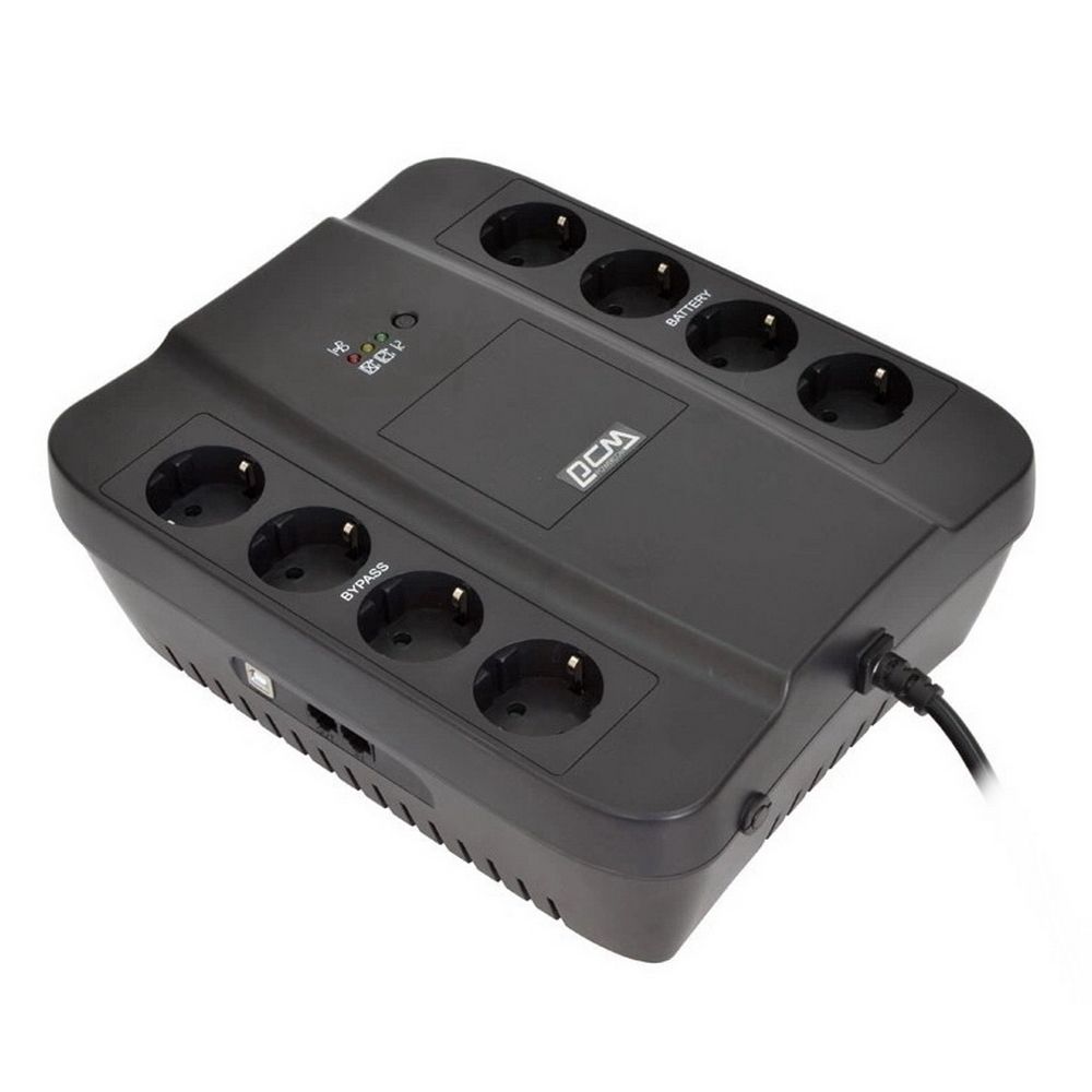 Источник бесперебойного питания Powercom Back-UPS SPIDER, Line-Interactive, 850VA/510W, Tower, 8xSch
