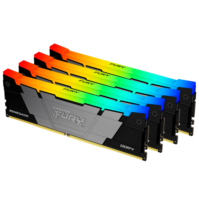 Память DDR4 4x32GB 3600MHz Kingston KF436C18RB2AK4/128 Fury Renegade RGB RTL Gaming PC4-28800 CL18 D