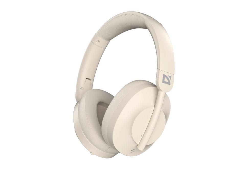 Defender Беспроводная гарнитура FreeMotion B485 бежевый, ANC, Bluetooth.
