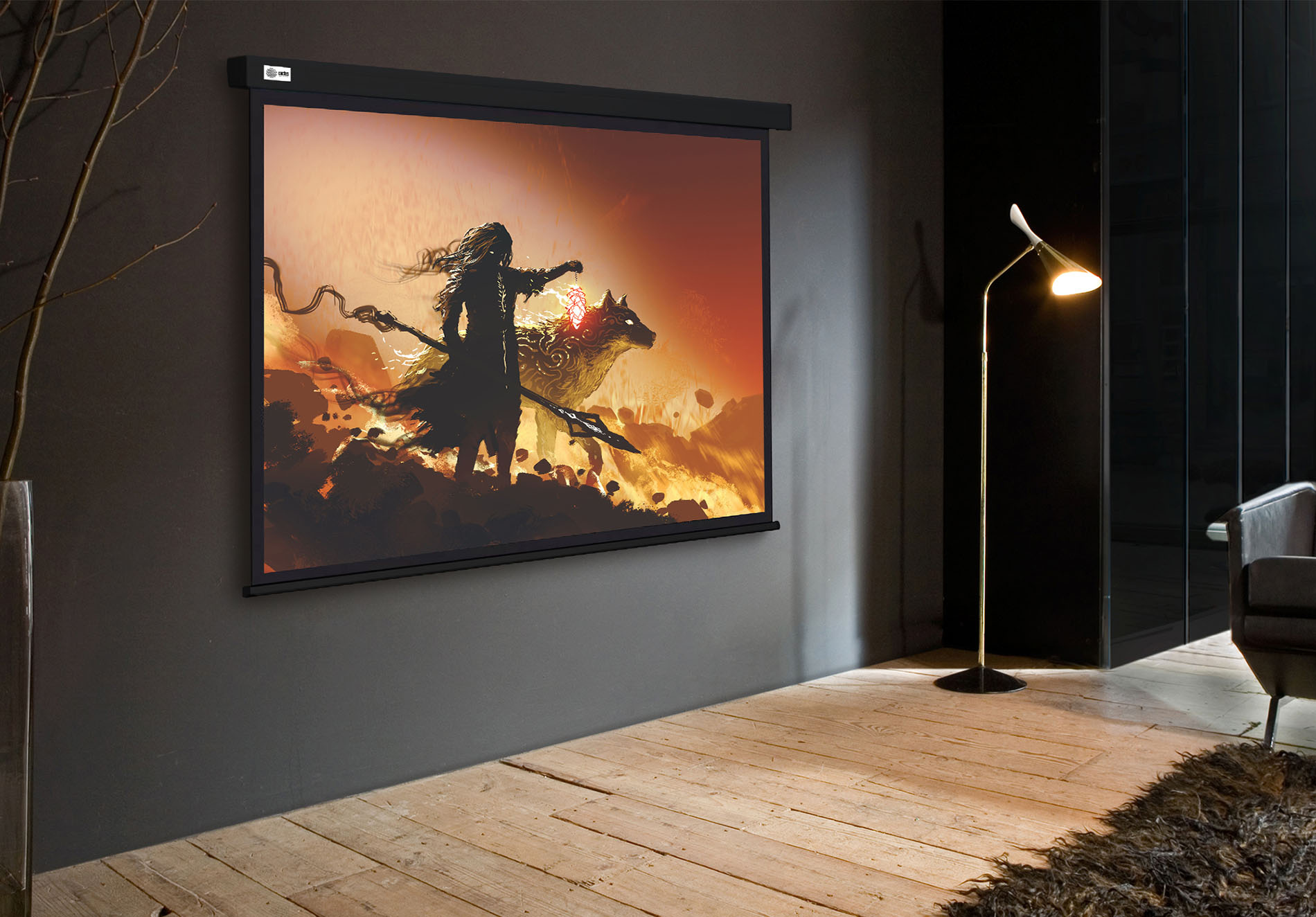 Экран Cactus 120" 149.4x265.7см Wallscreen CS-PSW-149X265-BK 16:9 настенно-потолочный рулонный черны