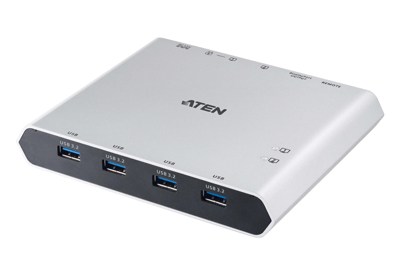 КВМ перевключатель ATEN 2-Port 4K DisplayPort USB-C KVM Dock Switch with Power Pass-through