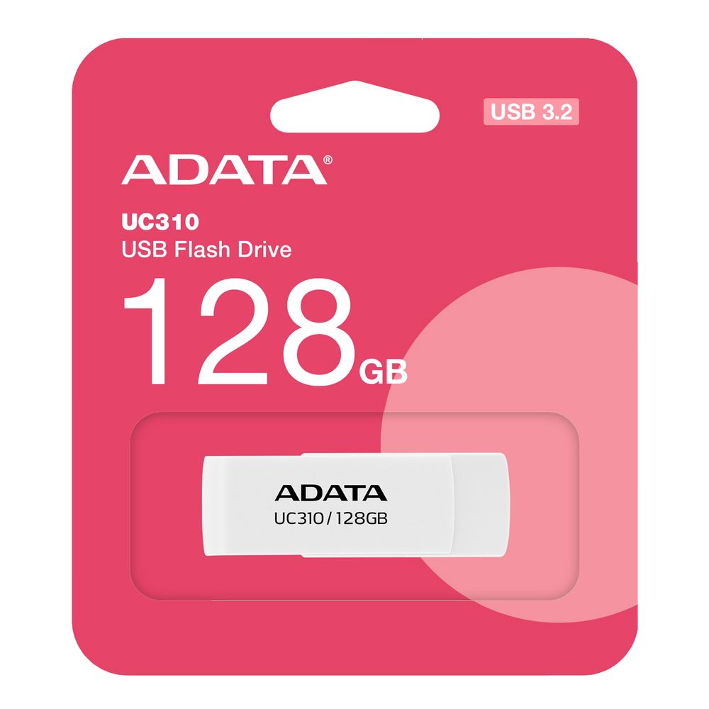 Флеш Диск A-Data 128GB UC310 UC310-128G-RWH USB3.2 белый