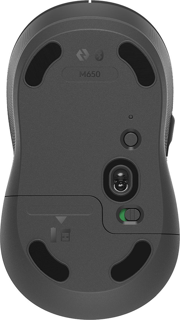 Мышь Logitech M650 графитовый оптическая 4000dpi беспров. BT/Radio USB 4but (910-006253)