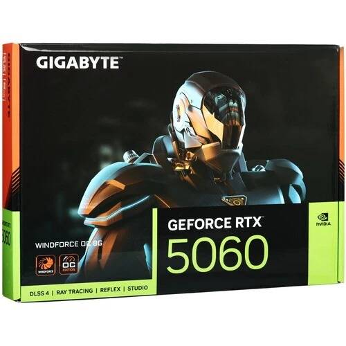 Видеокарта Gigabyte PCI-E 5.0 GV-N5060WF2OC-8GD 1.0 NVIDIA GeForce RTX 5060 8Gb 128bit GDDR7 2497/28