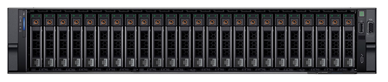 Шасси серверное DELL PowerEdge R760 2U/24SFF(8 universal)/2xHS/H755/2xGE/6VHPerf Fan/RC2/ bezel/noTP