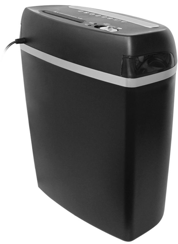 Шредер Heleos УП23-4 черный/серебристый (секр.P-4) фрагменты 13лист. 23лтр. скрепки скобы пл.карты C