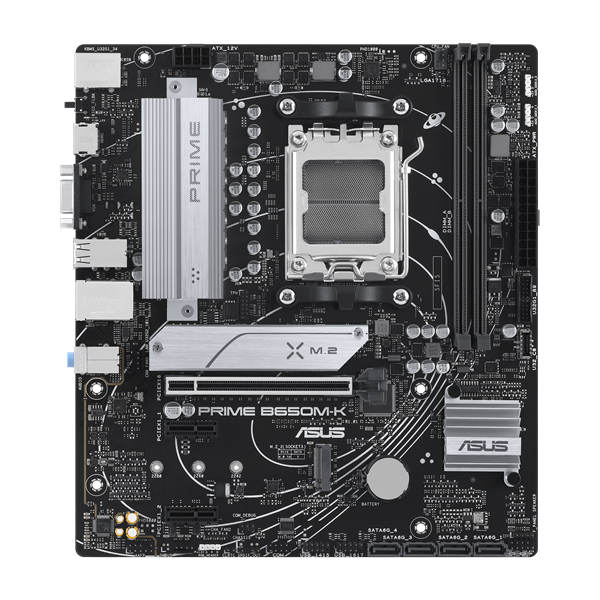 Материнская плата Asus PRIME B650M-K Socket AM5 AMD B650 2xDDR5 mATX AC`97 8ch(7.1) 2.5Gg RAID+VGA+H
