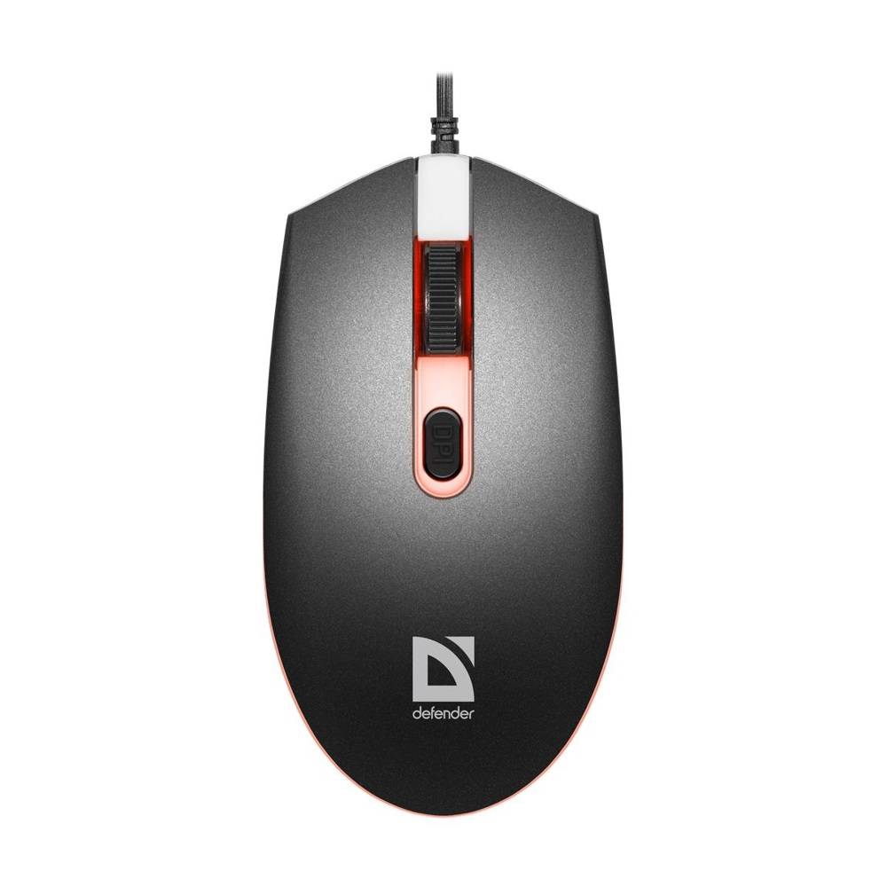 Мышь Defender Dot MB-986 черный оптическая 1600dpi USB 3but (52986)