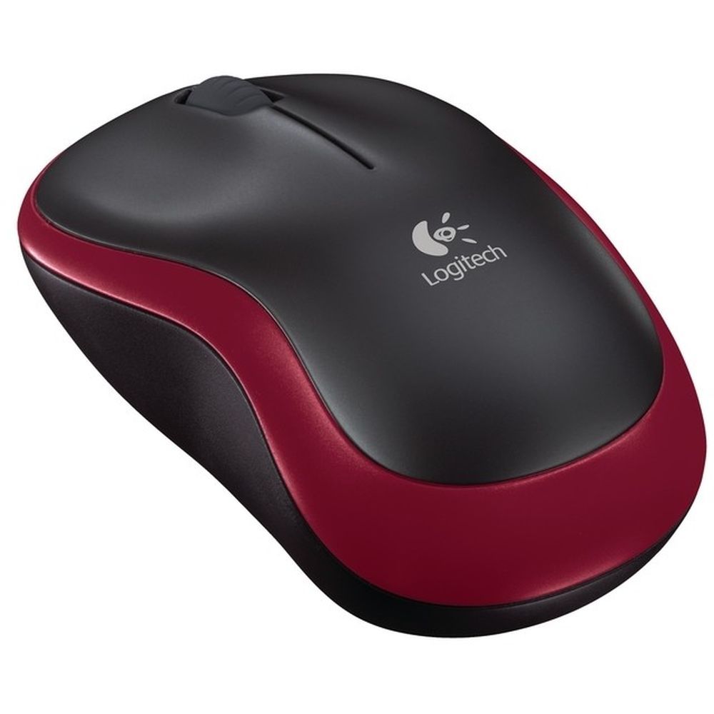 Мышь беспроводная Logitech M185 Red красная, оптическая, 1000dpi, 2.4GHz, USB-ресивер Logitech Unify