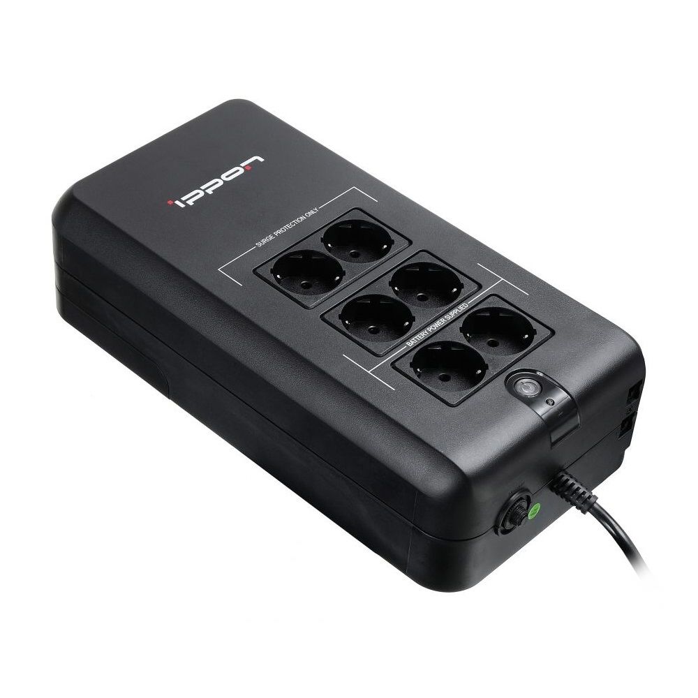 Источник бесперебойного питания Ippon Back Verso 800 420Вт 800ВА черный