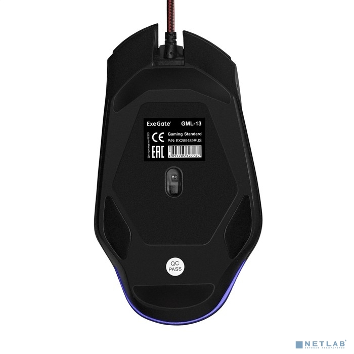 Exegate EX289489RUS Мышь ExeGate Gaming Standard Laser GML-13 (USB, лазерная, 1000/1200/3000/4000 dp
