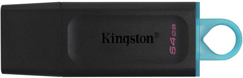 Флеш Диск Kingston 64Gb DataTraveler Exodia DTX/64GB USB3.2 черный/голубой