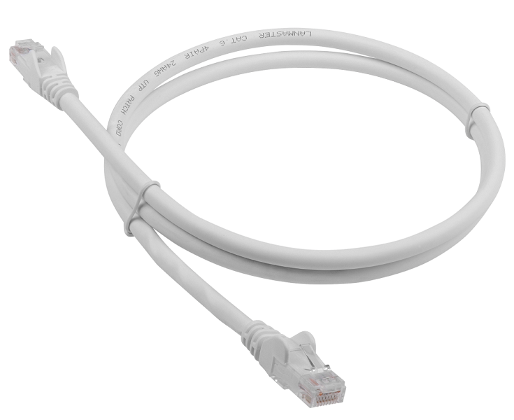 Патч-корд Патч-корд LANMASTER LSZH UTP кат.6, 1.0 м, серый