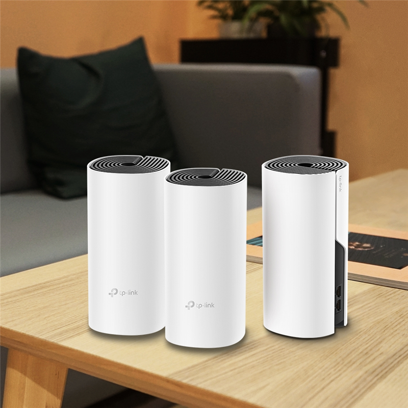 Бесшовный Mesh роутер TP-Link Deco M4 (DECO M4(3-PACK)) AC1200 10/100/1000BASE-TX белый (упак.:3шт)
