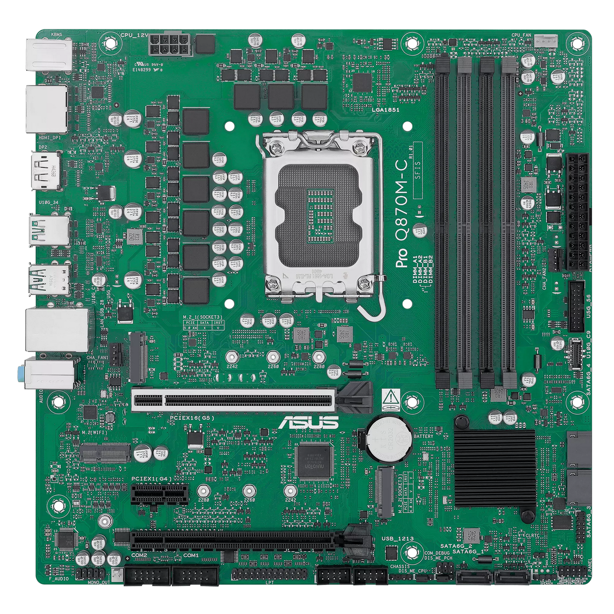 Материнская плата Asus PRO Q870M-C-CSM Soc-1851 Intel Q870 4xDDR5 mATX AC`97 8ch(7.1) GbLAN RAID+HDM
