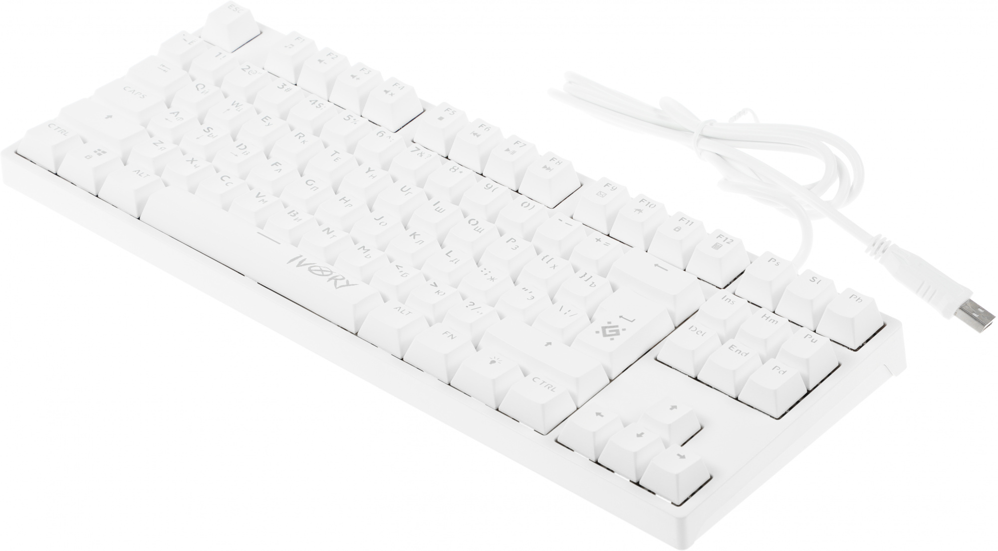 Клавиатура Defender Ivory GK-579 механическая белый USB Multimedia for gamer LED (45579)