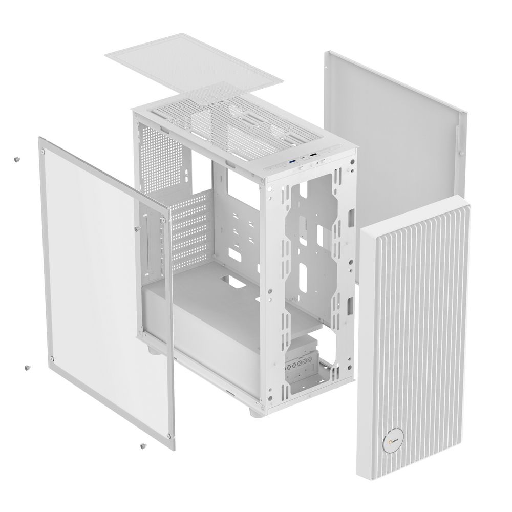 Корпус Case Ocypus Gamma C70 WH ARGB ATX / win / white / 4 ARGB fans / no PSU / Tempered Glass