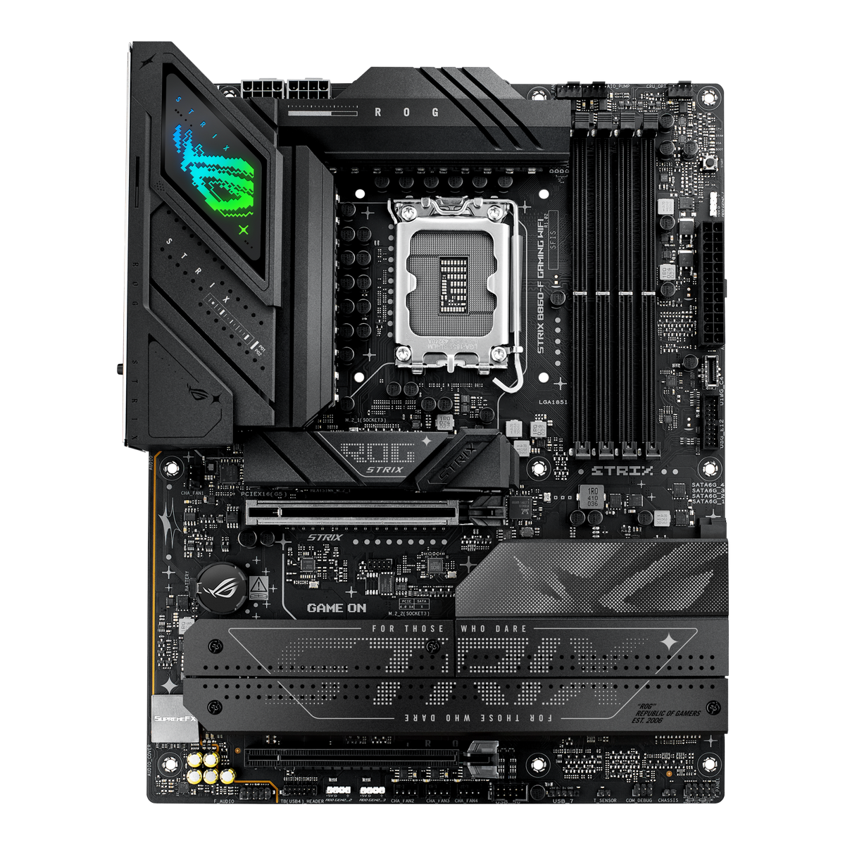 Материнская плата Asus ROG STRIX B860-F GAMING WIFI Soc-1851 Intel B860 4xDDR5 ATX AC`97 8ch(7.1) 2.