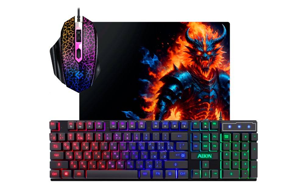 Беспроводная клавиатура + мышь ALION GS-987 RU BLACK 52987 DEFENDER