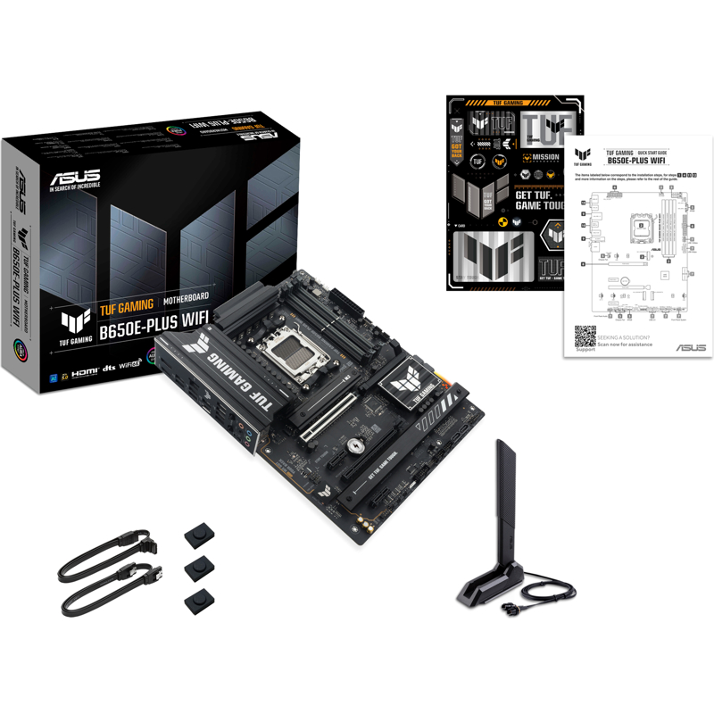 Материнская плата Asus TUF GAMING B650E-PLUS WIFI Socket AM5 AMD B650 4xDDR5 ATX AC`97 8ch(7.1) 2.5G