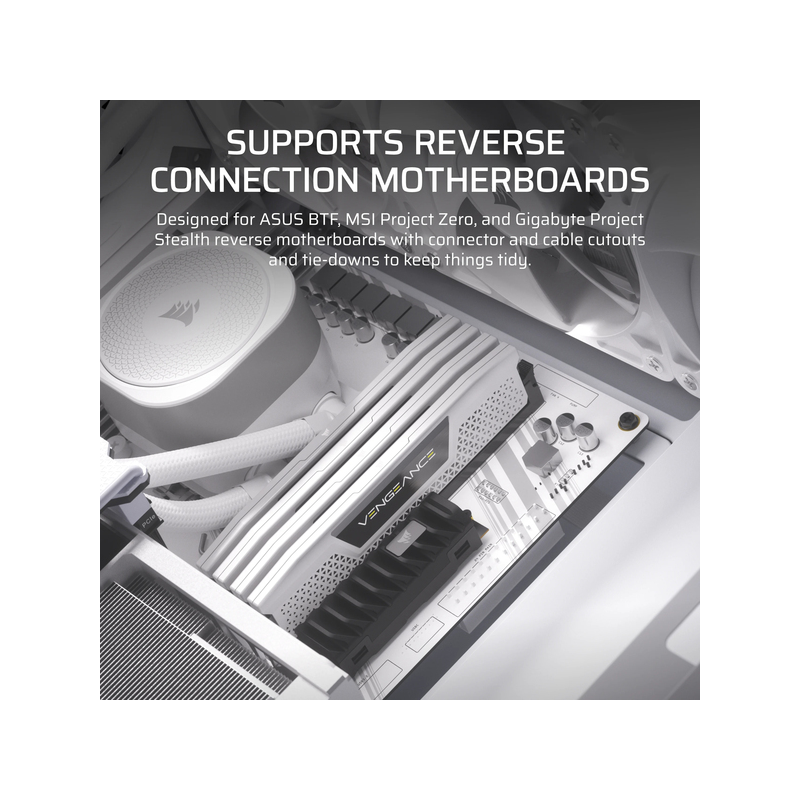 Корпус Corsair Frame 4000D, Midi-Tower, TG, no fan, 2xUSB-A 3.2, 1xUSB 3.2 Type-C, E-ATX, ATX, mATX,