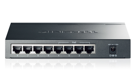 Коммутатор TP-Link TL-SG1008P (L2) 8x1Гбит/с 4PoE+ 64W неуправляемый