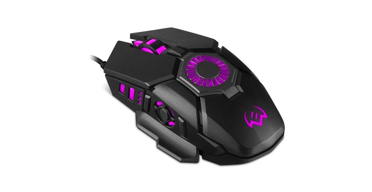Мышь Sven RX-G880 6+1кл. 400-7000 DPI, ПО, вентилятор, подсветка, игров. Упак